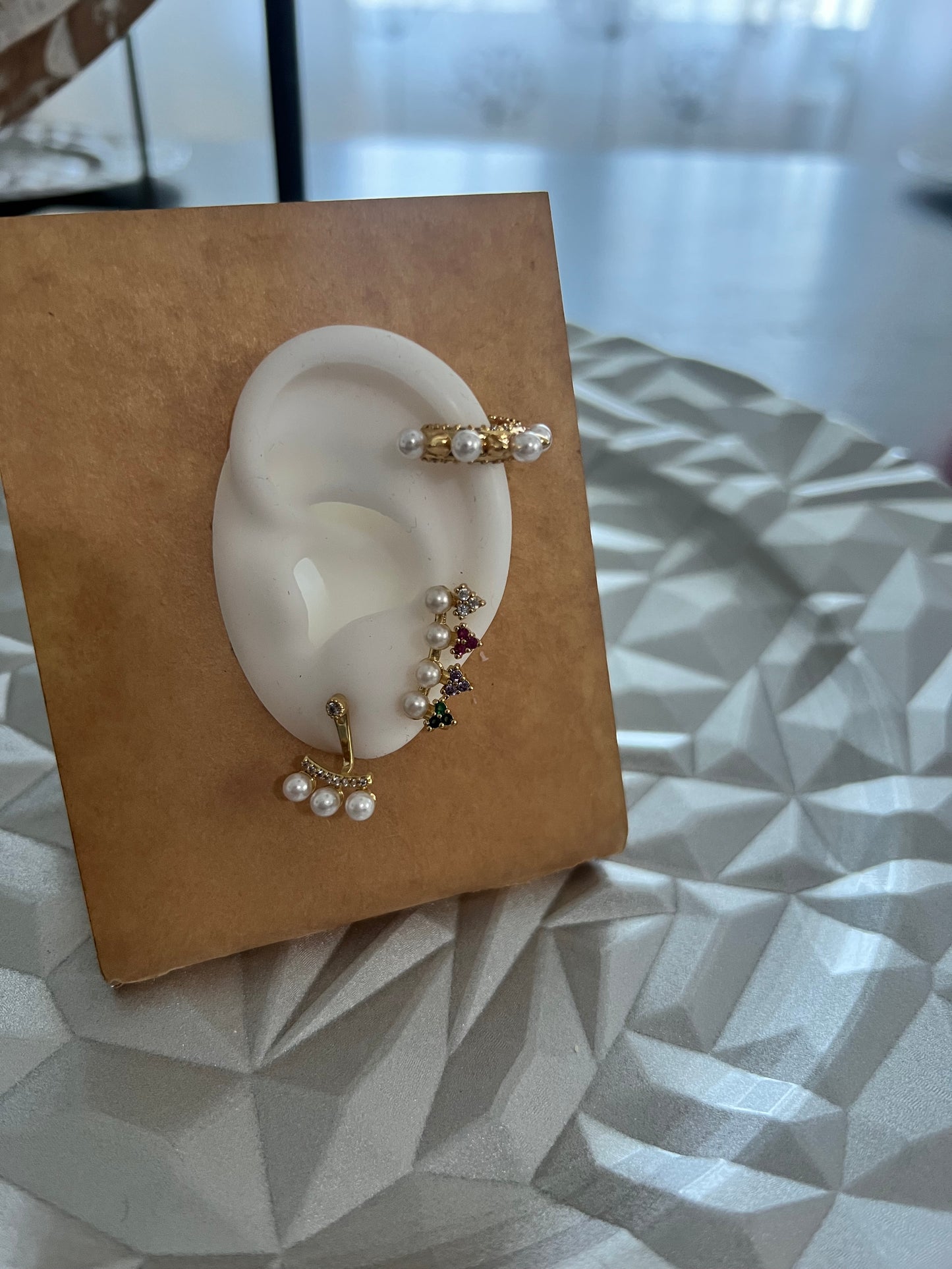Ear cuff pearl 0045CE