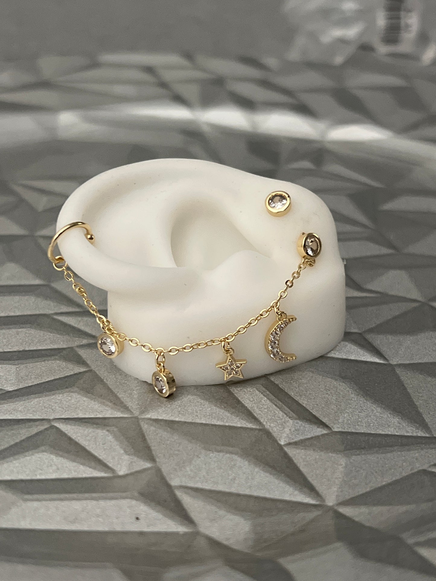 Set with Ear cuff Luna 0056Bz