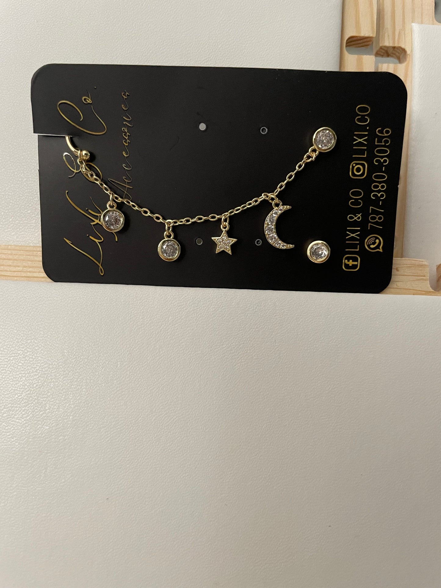 Set with Ear cuff Luna 0056Bz