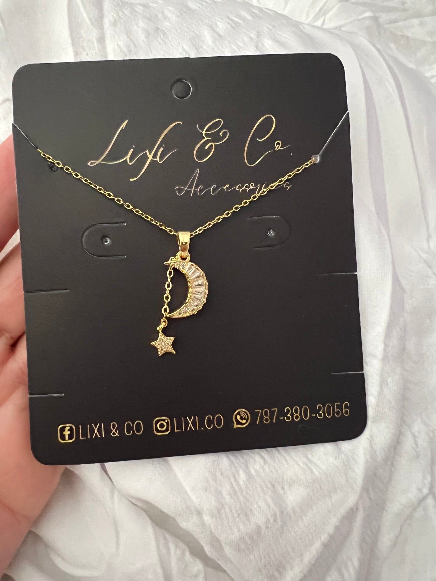Set with Ear cuff Luna 0056Bz