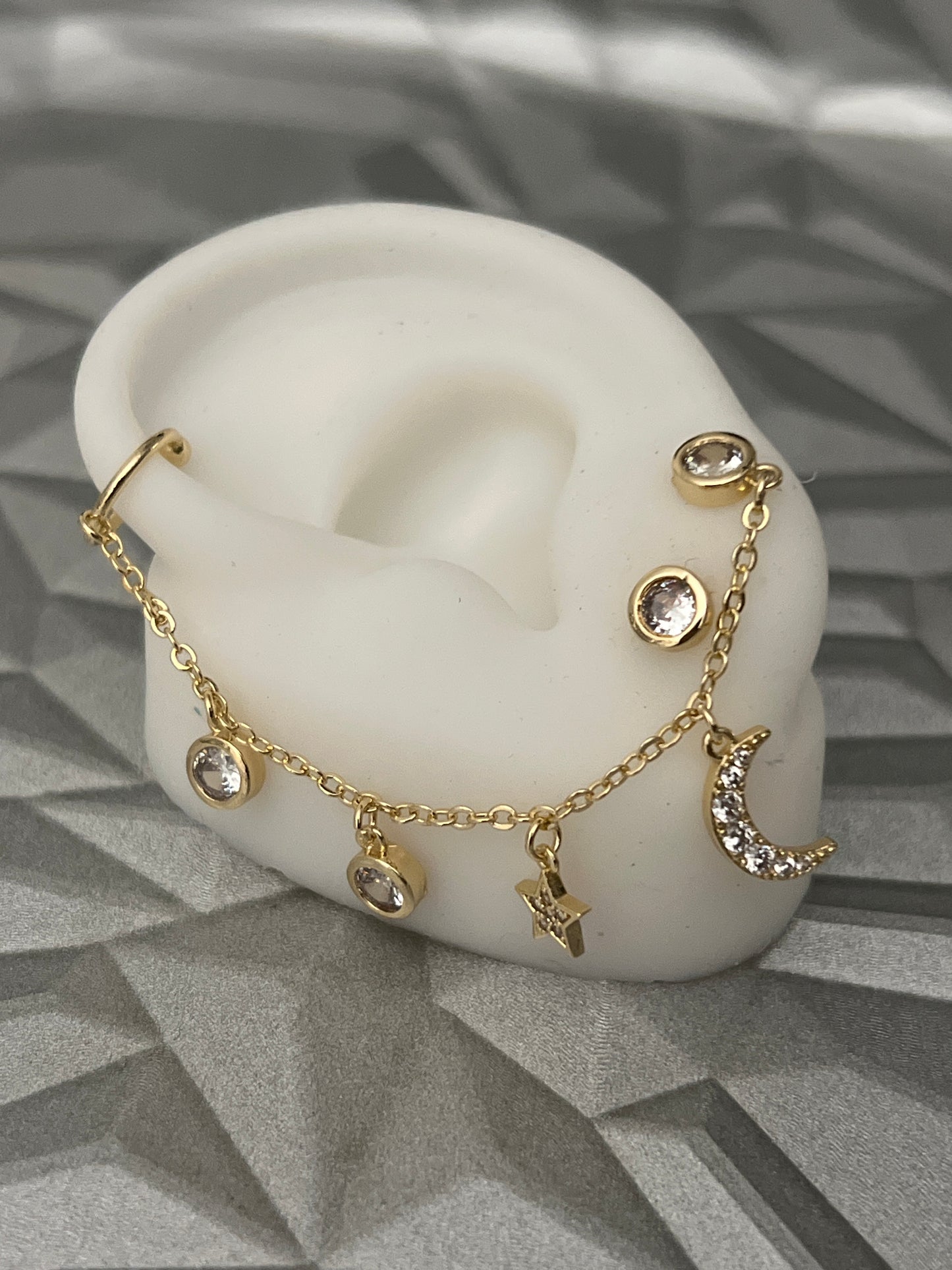 Set with Ear cuff Luna 0056Bz