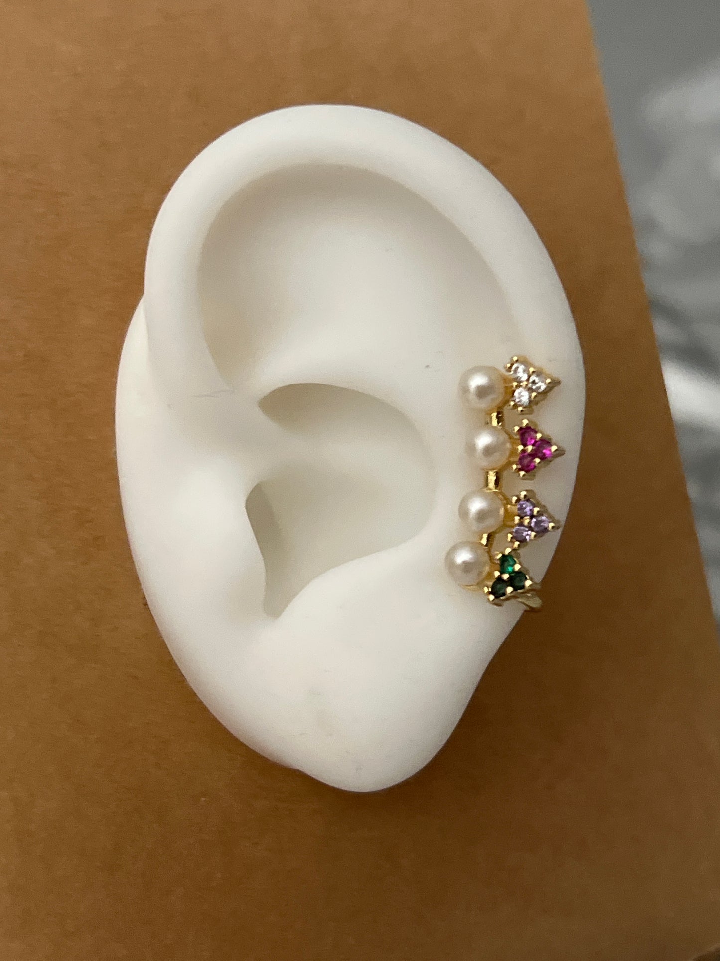 Ear cuff pearl 0045CE