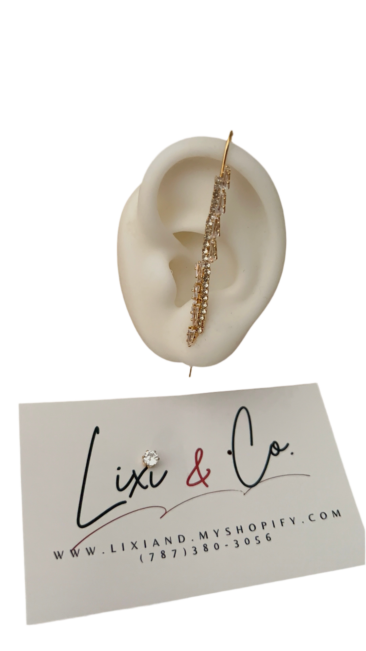 Pantalla con ear cuff