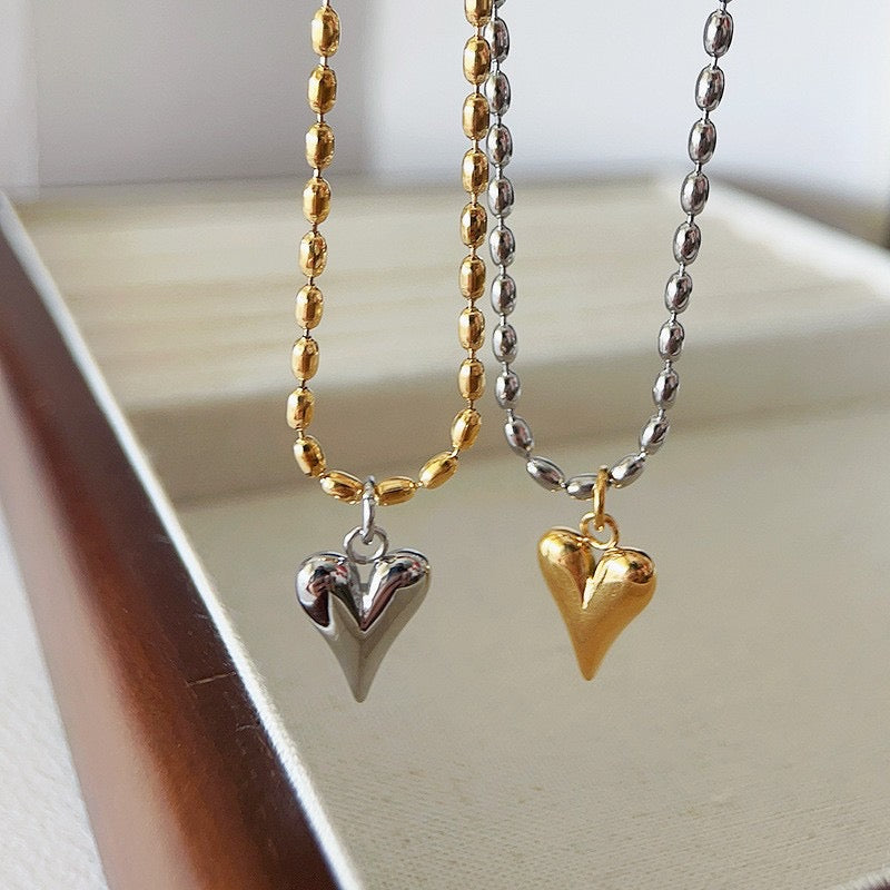 Collar 2 tono de Corazon