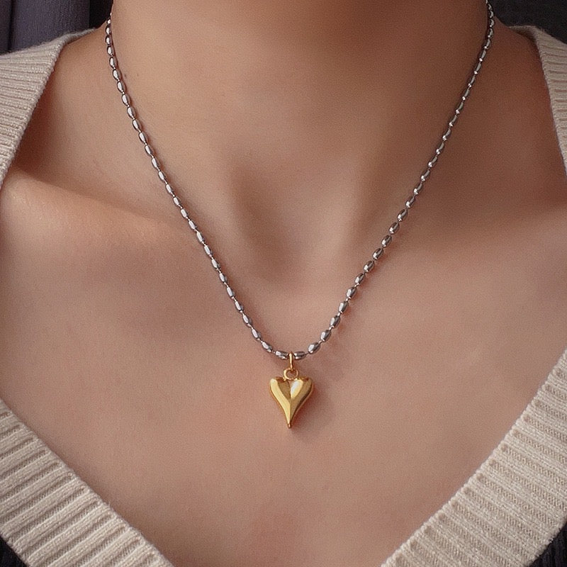 Collar 2 tono de Corazon