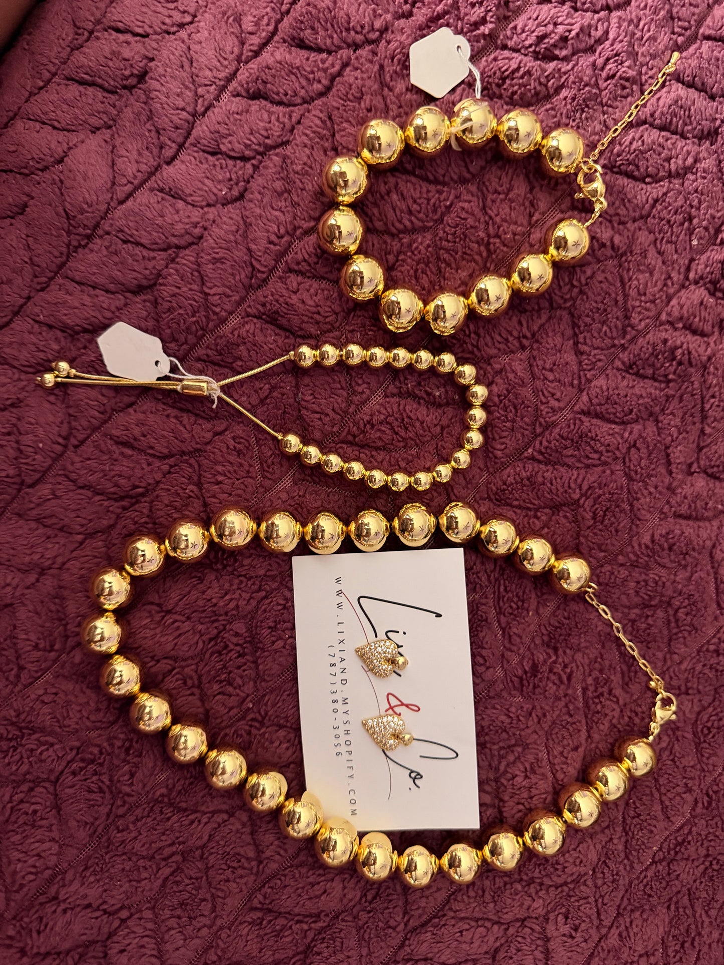 Ball Necklace & bracelet