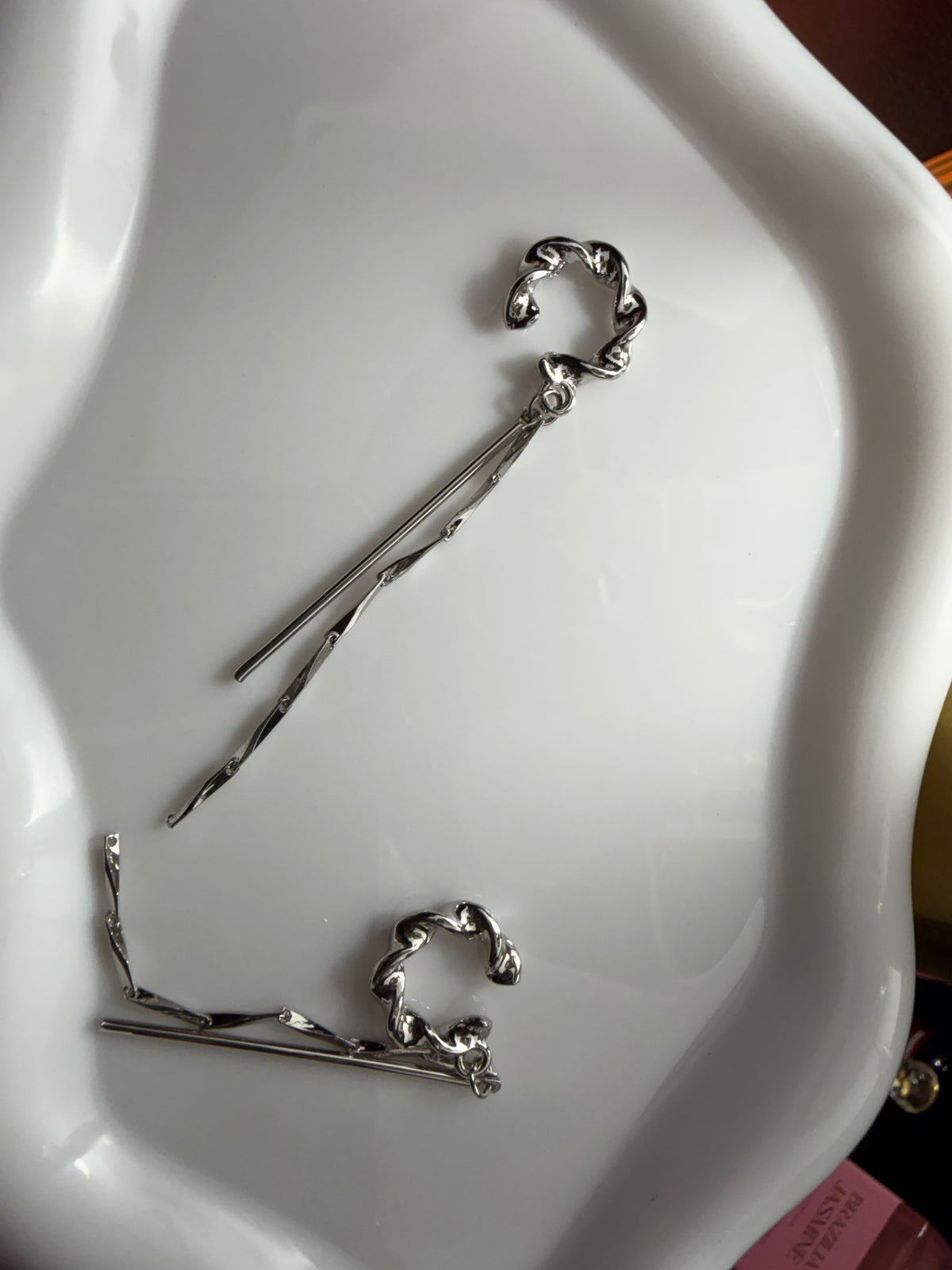 Ear cuff plata
