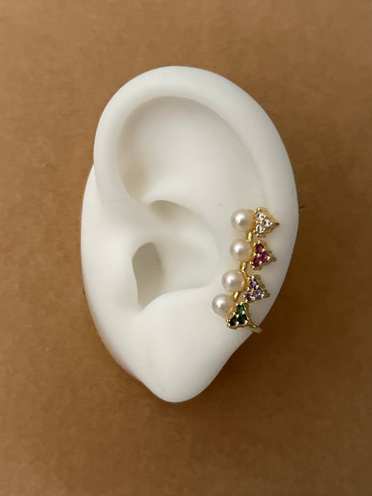 Ear cuff pearl 0045CE